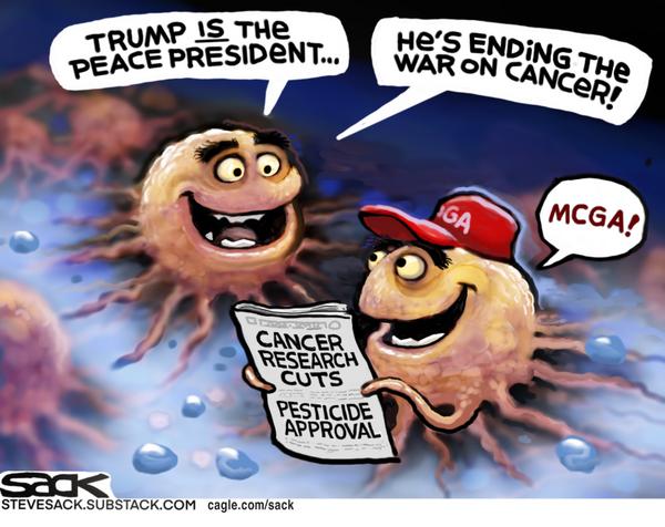 Trump Cancer Cells Celebrate Peace President