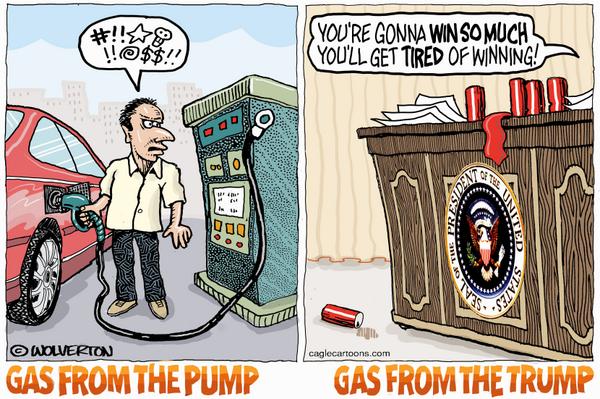 Gas from the Pump and Gas from Trump