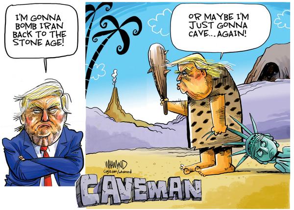 Trump caves again