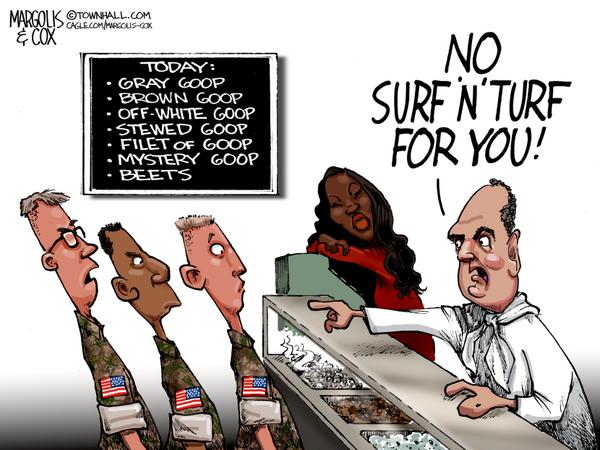 Democrats Oppose Surf ’n’ Turf for Troops