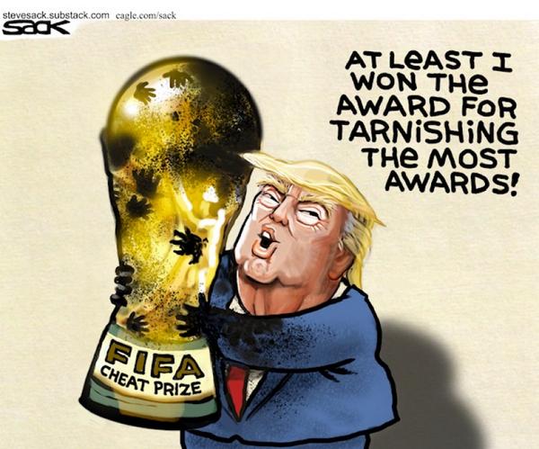 Trump Claims FIFA Cheat Prize Trophy
