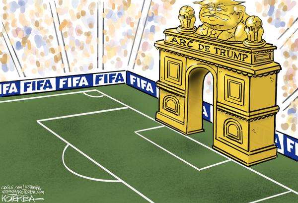 Trump Arc de Triomphe on FIFA Pitch