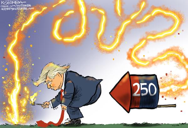 Trump Lights Fuse on 250 Firework
