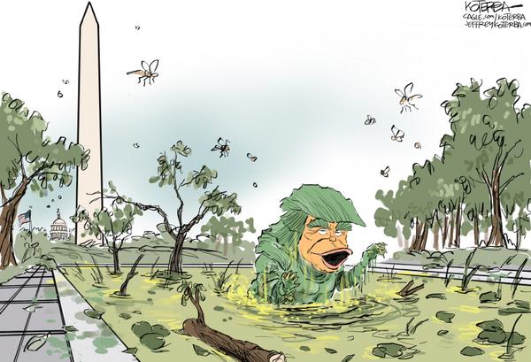 Creature from the green reflecting pool