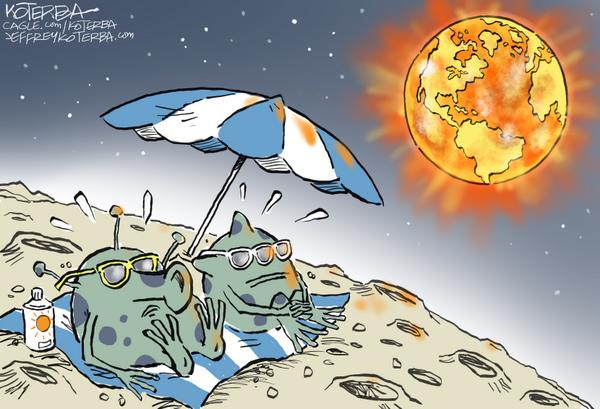 Earthbathing on the Moon