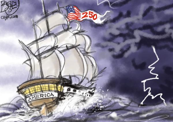 America 250 Ship in Storm