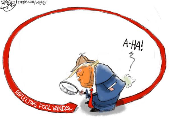 Reflecting Pool Vandal