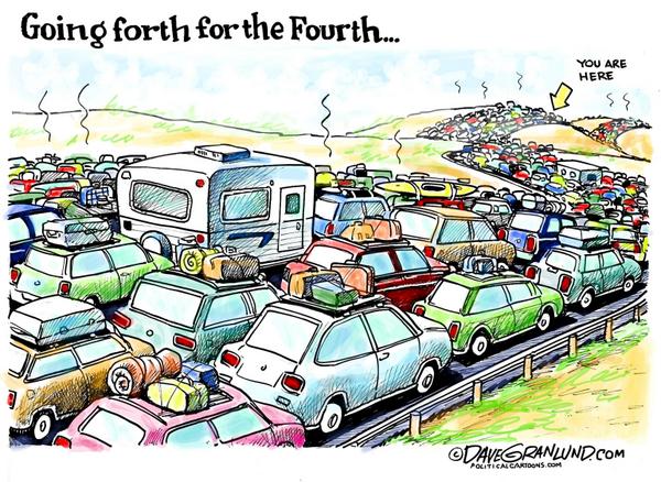 Fourth of July Holiday Traffic Jam