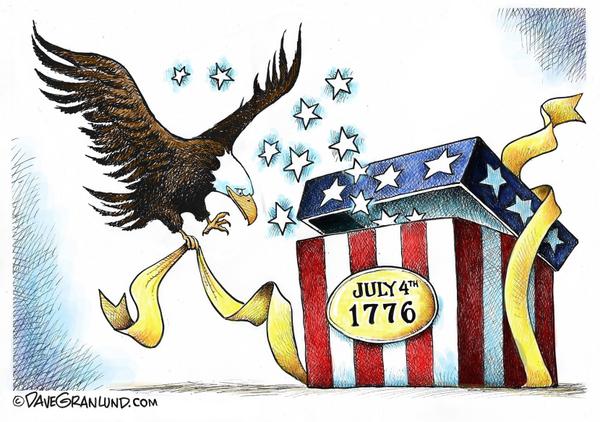 Bald Eagle and July 4th Gift Box