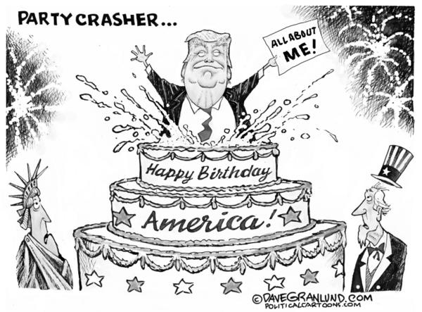 US 250th trump Party Crasher