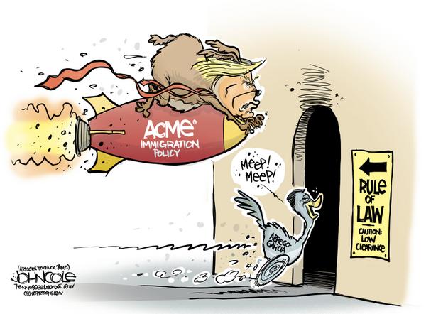 Coyote Trump and roadrunner Abrego Garcia