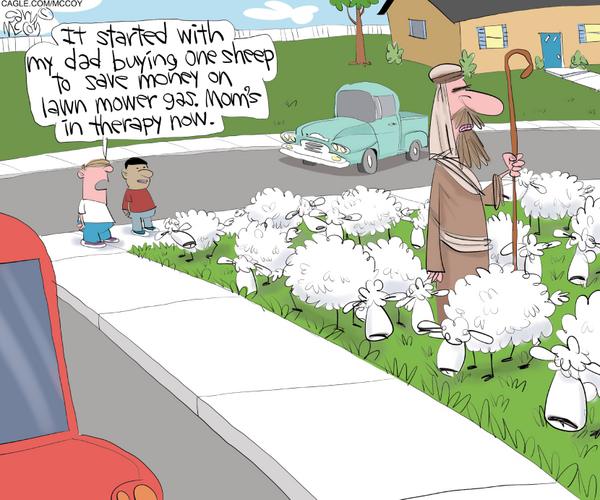 Dad Shepherds Because of Gas Prices