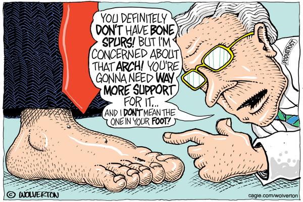 Trump's Podiatrist Examines Bone Spurs and Arch