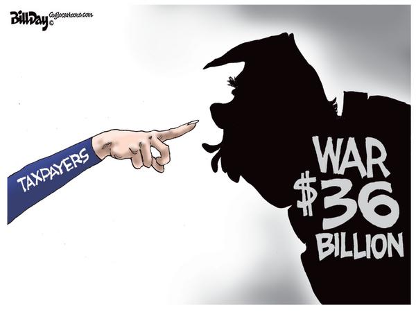 Taxpayers Point at 36 Billion War Cost