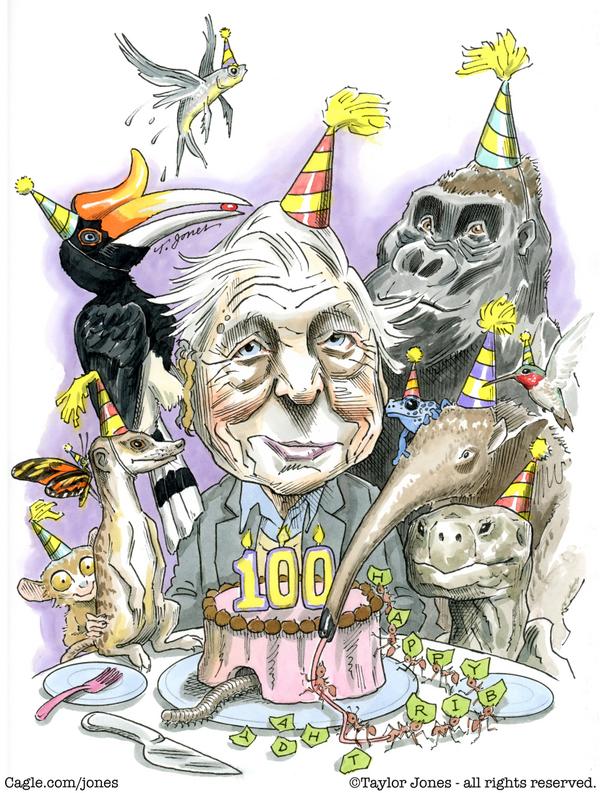 Sir David Attenborough is 100