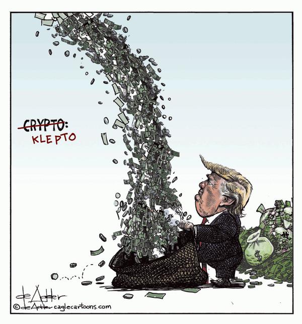 Trump's benefits from crypto are klepto