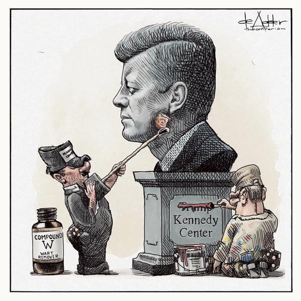 Kennedy Centre removes Trump using wart remover