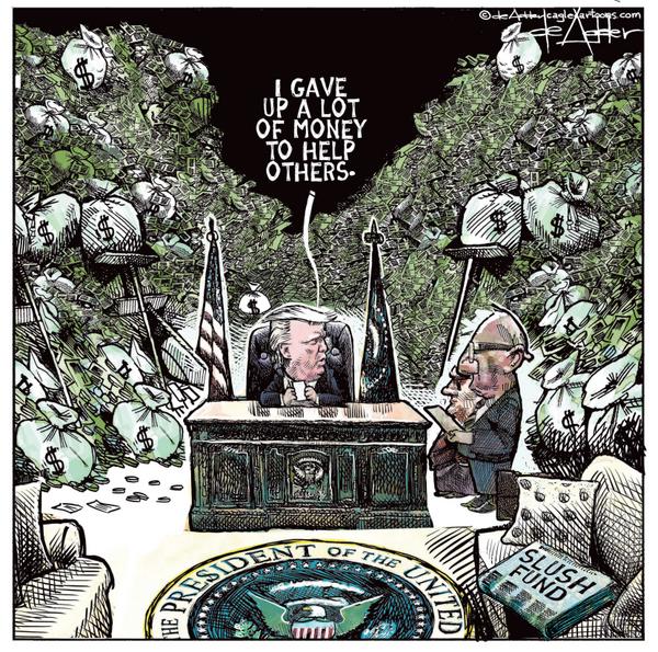 Trump gave up a lot of money