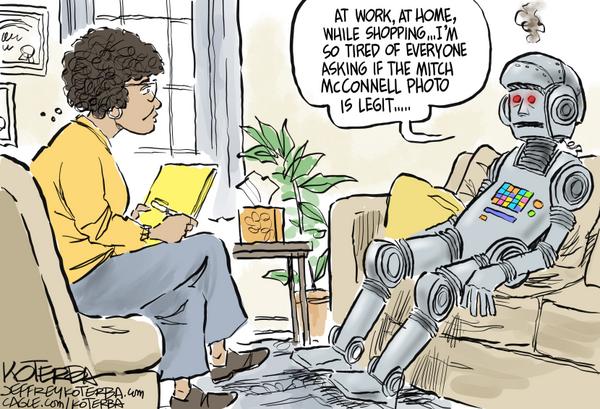 Robot Patient Complains About Mitch McConnell Photo