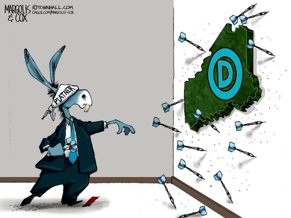 Blindfolded Donkey Misses Maine D Target