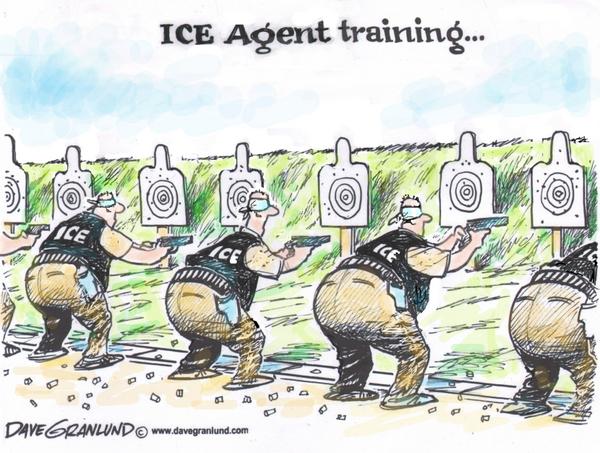 ICE Agents Training at Shooting Range