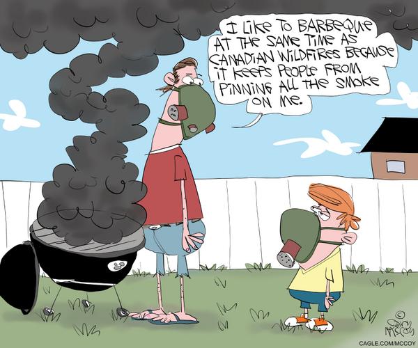 Barbecuing Amid Canadian Wildfire Smoke
