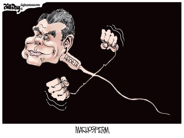 Hegseth Machosperm Editorial Cartoon