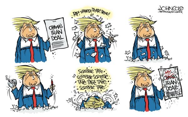 Trump Rips Then Retapes Iran Deal