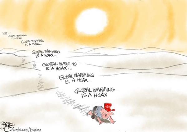 Denying Global Warming While Crawling in Desert