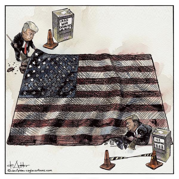 Trump Sweeps Casualties Under American Flag