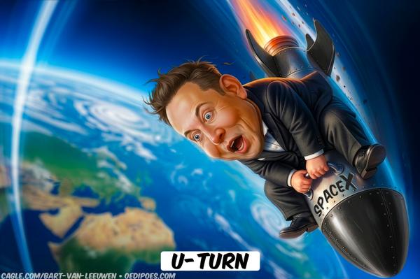 Elon Musk SpaceX Rocket U-Turn
