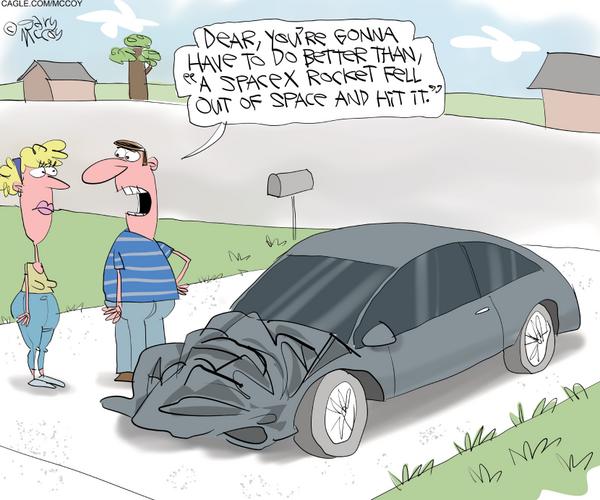 SpaceX Rocket Car Crash Excuse
