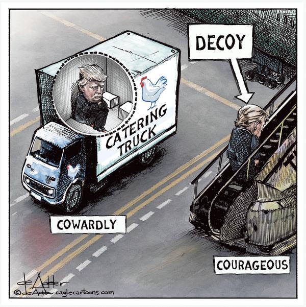 Trump Decoy Truck vs Courageous Clinton