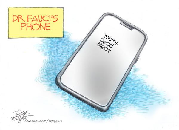 Fauci Phone Displays Death Threat