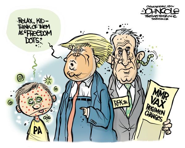 Trump Calls Measles Freedom Dots