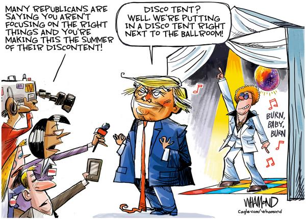Trump Disco Tent Republican Criticism