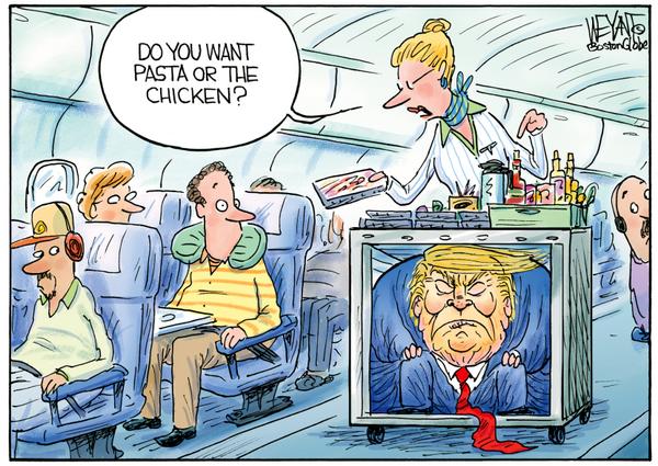 Trump Offered as Airplane Chicken Meal