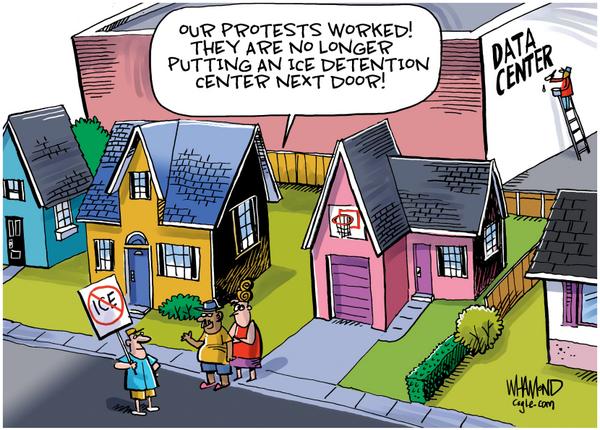 Neighbors Cheer Data Center Over ICE Facility
