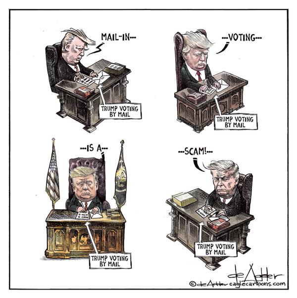 Trump Calls Mail-In Voting a Scam