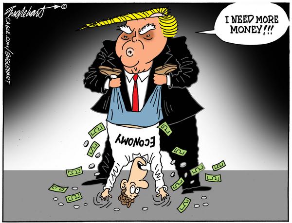 Trump Shakes Economy for More Money
