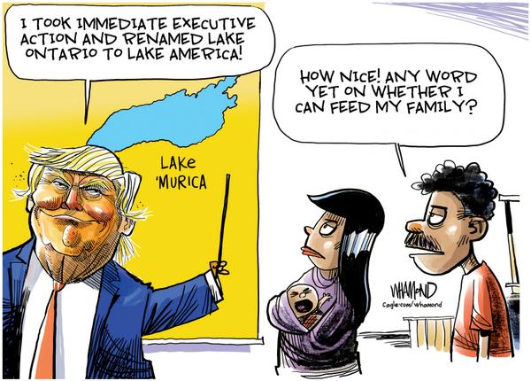 Trump Renames Lake Ontario to Lake America