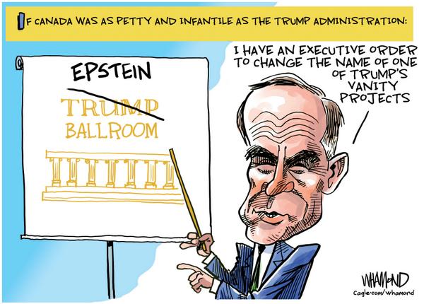 Trudeau Renames Epstein to Trump Ballroom