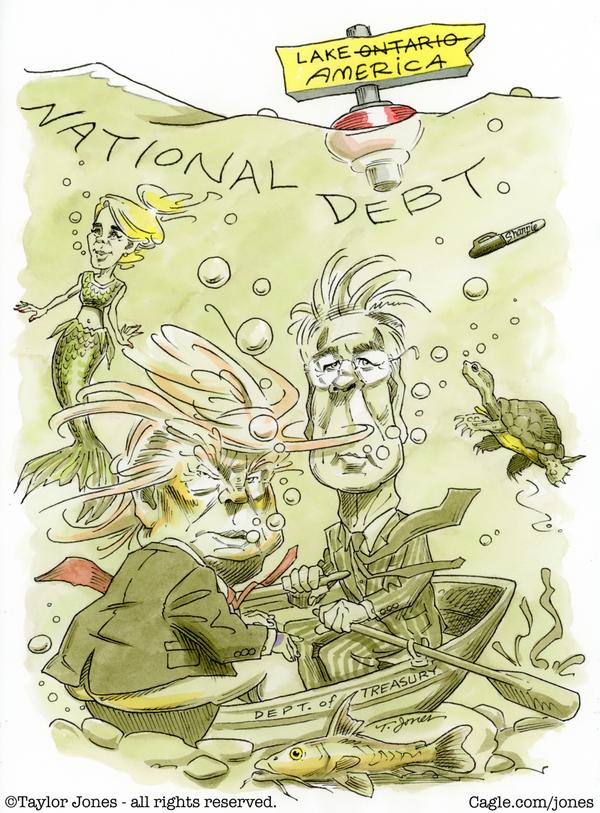 Trump Bessent Row Treasury Boat National Debt
