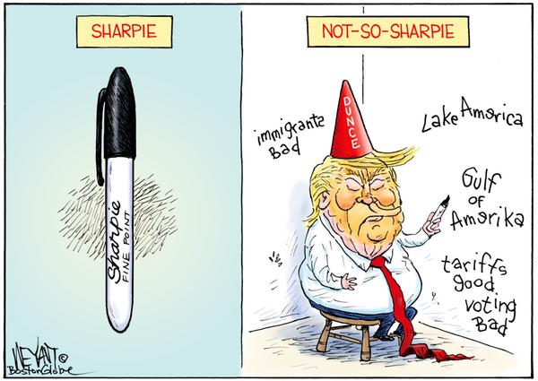 Trump as Not-So-Sharpie Dunce