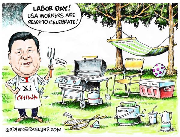 USA workers celebrating Labor Day