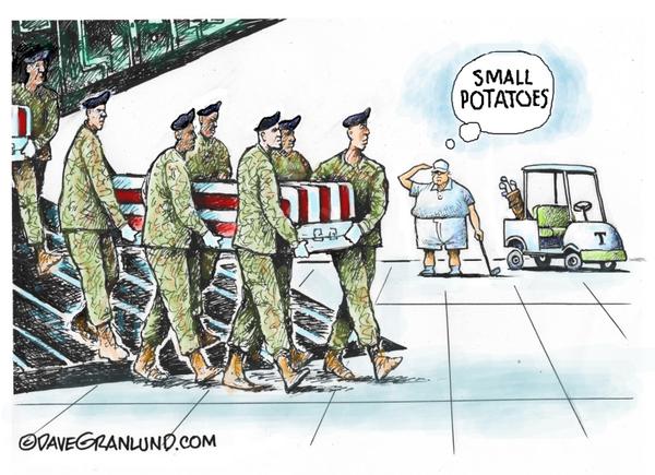 Trump says war dead Small Potatoes