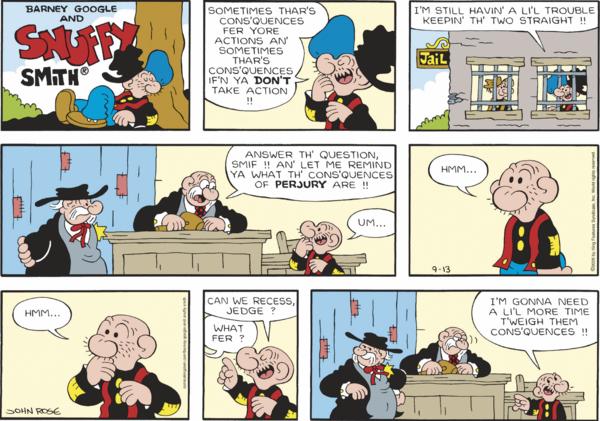 Barney Google And Snuffy Smith for 9/13/2026