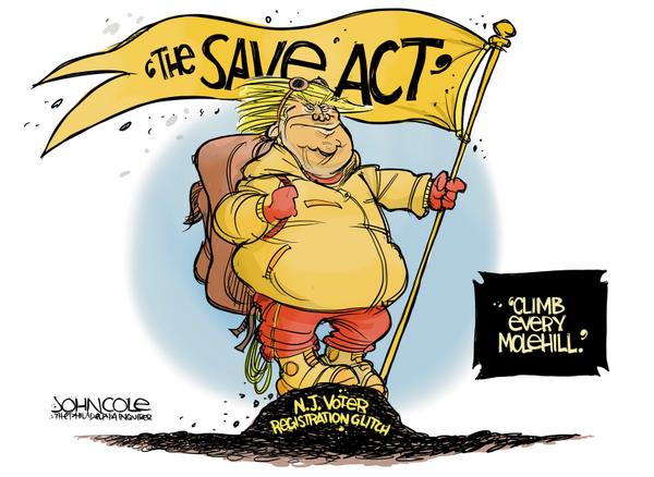 Trump makes mountain out of NJ voter molehill