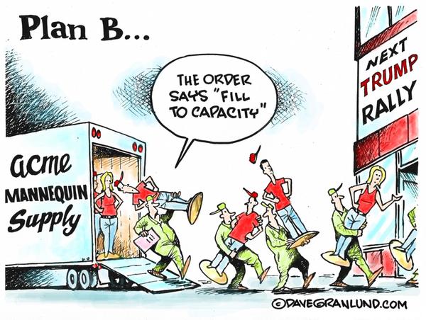 Trump and smaller crowds