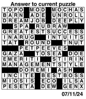 Answers to Previous Crossword